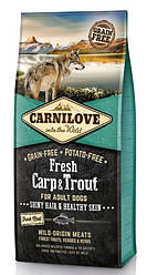 Сухий корм Carnilove Fresh Carp&Trout (Карнілав для дорослих собак всіх порід, короп), 12кг.