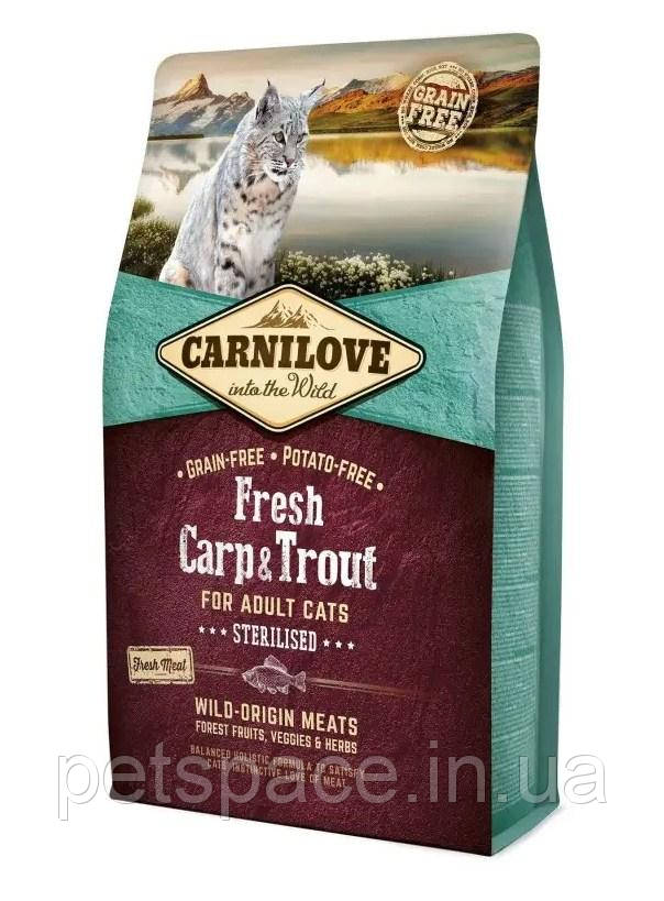 Корм Carnilove Cat Fresh Carp&Trout (Карнілав для стерилізованих котiв з коропом і форелью), 6кг.