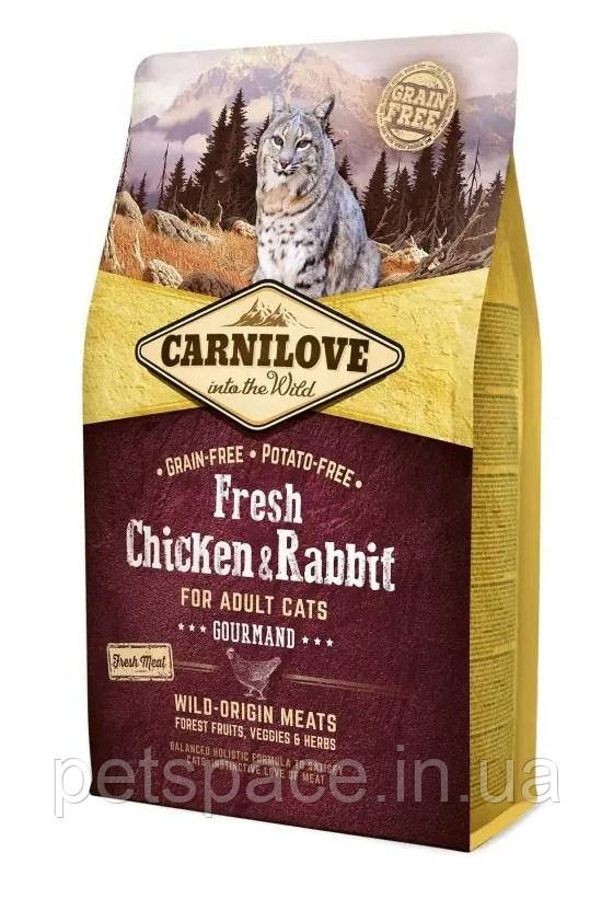 Корм Carnilove Cat Fresh Chicken&Rabbit (Карнілав з куркою і кроликом для дорослих кішок), 6кг.