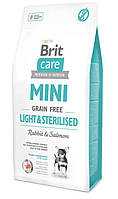 Корм Brit Care GF Mini Light & Sterilised (Брит Кеа для стерелизованных собак мелких пород) 7кг.