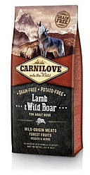 Сухий корм Carnilove Lamb&Wild Boar (Карнілав ягня і кабан для дорослих собак всіх порід), 12кг.