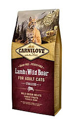 Корм Carnilove Cat Lamb&Wild Boar (Карнілав для стерилізованих котiв з ягням і диким кабаном), 6кг.