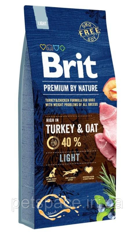 Корм для собак Brit Premium by Nature Light ( Бріт Преміум  для схильних до повноти) 15кг., фото 1