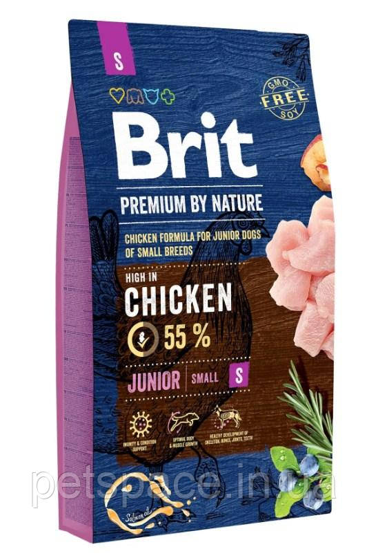 Корм для собак Brit Premium by Nature Junior S (Бріт Преміум Юніор S) 8кг.