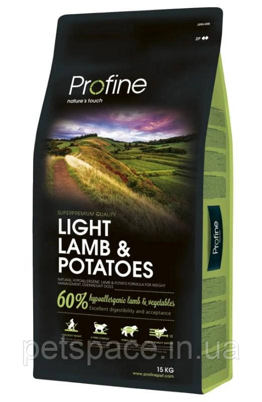 Корм Profine Adult Light Lamb (Профайн для дорослих собак з надмірною вагою з ягням), 15кг., фото 1