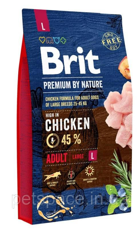 Корм для собак Brit Premium by Nature Adult L (Бріт Преміум Едалт Л) 8кг., фото 1