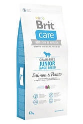 Корм Brit Care Junior Large Bree (Бріт Кеа для цуценят гігантських порід з лососем і картоплею) 12кг