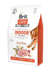 Корм Brit Care Cat GF Indoor Anti-stress (для котів, які мешкають в приміщенні) 7кг