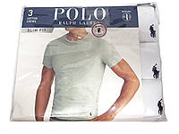 Комплект чоловічих бавовняних футболок POLO RALPH LAUREN Slim Fit (3 шт.) , розмір L