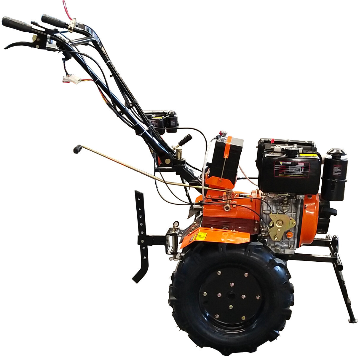 Культиватор Forte 1350E жовтогарячий, колеса 12", 9 лс