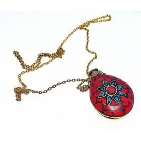 Аромакулон бронзовий інкрустований бірюзою