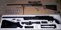 Снайперська гвинтівка на кульках CYMA ZM51 SSG 69 Sniper лазер приціл