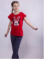 Красивая яркая детская пижама  для девочки , размер 36,38 128-134