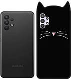 3D Чохол для Samsung Galaxy A32 4G (A325F) Котик з вушками і вусиками, фото 2