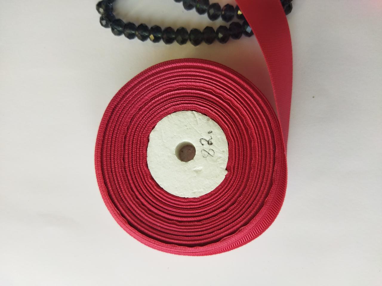 Репсова стрічка темно-рожева пудра №82 шириною 2,5 см, фото 1