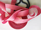 Репсова стрічка темно-рожева пудра №82 шириною 2,5 см, фото 3