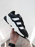 Кросівки чоловічі Adidas Niteball Black White чорно-білі демісезонні шкіряні стильні адідас найтбол, фото 4