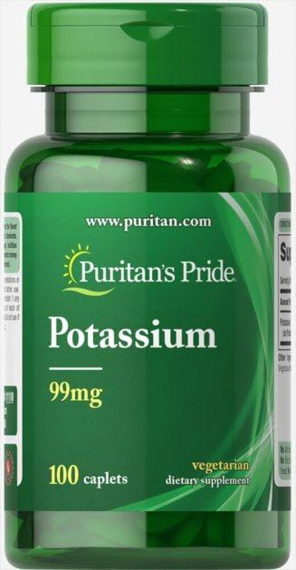 Puritan's Pride Potassium 99 100 мг капсул