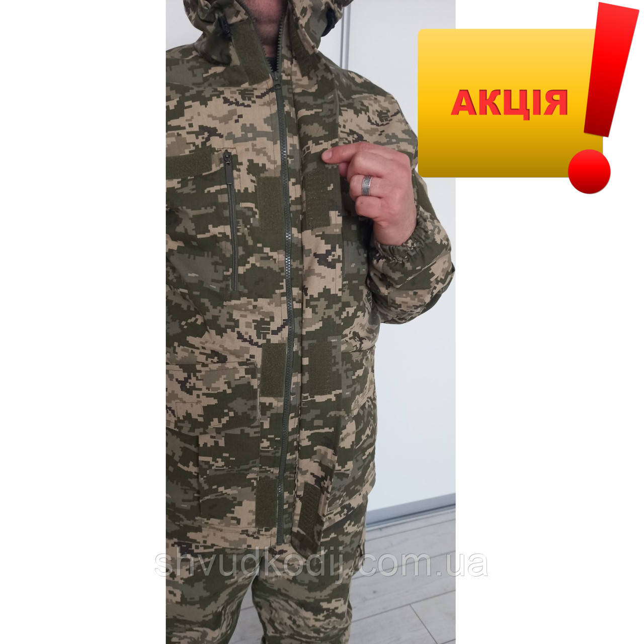Костюм весняний тактичний "ГОРКА 5" камуфляж піксель: куртка на підкладці з флісу + штани (без підкладки)