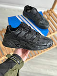 Кросівки чоловічі Adidas Niteball Black чорний на весну шкіряні стильні адідас найтбол модні, фото 2