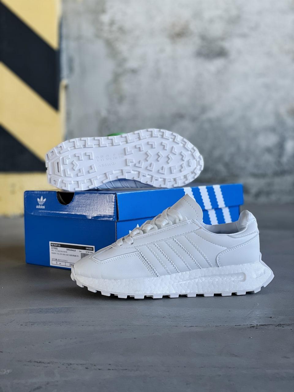 Кросівки чоловічі Adidas Retropy E5 Triple White білий шкіряні демісезонні модні стильні молодіжні