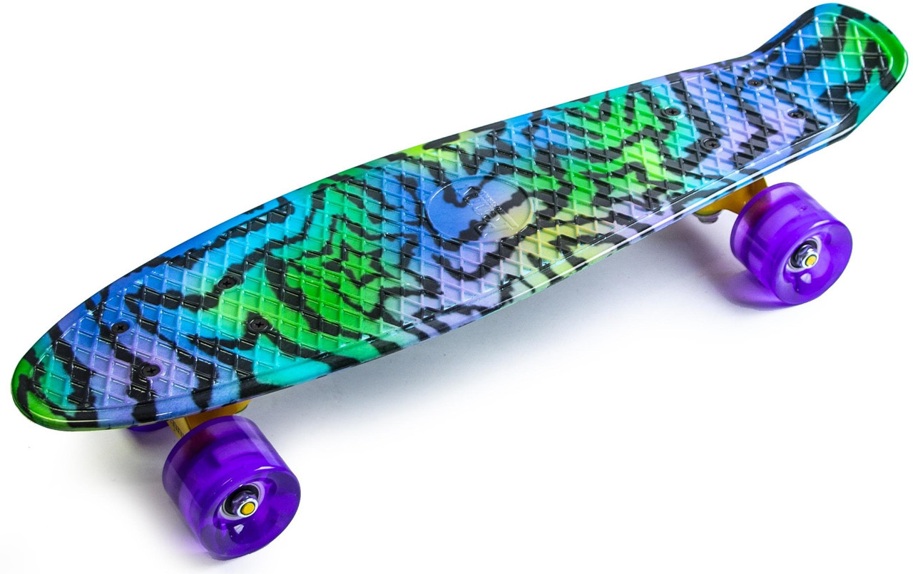 Penny Board "Star" Сяючі колеса, Пенні борд з принтом
