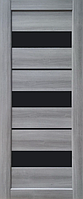 Двері міжкімнатна KDF Secret колекція Liberti колір вільха норвезьке скло BLK