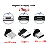 Магнітний конектор для кабелю зарядки, тип Lightning, Type-C або Micro-USB / Конектор-адаптер для кабелю, 1шт, фото 4