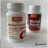 Jarrow formulas Methyl folate Метил фолат, 400 мкг, 60 вегетаріанських капсул