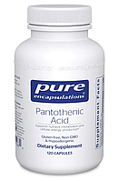 Pantothenic Acid, Pure Encapsulations, пантотеновая кислота, 120 капсул