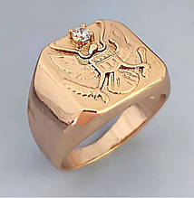 Друкка чоловіча Xuping No021. Золото рожеве (покриття) 585 проби. 21 розмір