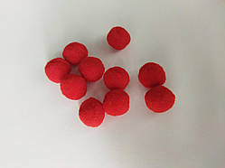 Помпон плюш 2 см червоний