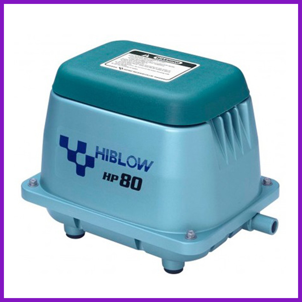 Компрессор для ставка Hiblow HP-80 Аератор для водойми Компресор мембранний RX