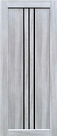 Двері міжкімнатна KDF Petra колекція Liberti колір альба попелясте скло BLK