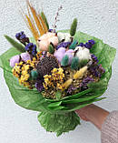 Букет сухоцвіт з соняшником, фото 2
