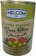 Оливки зелені фаршировані паприкою Helcom зб 280г