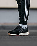 Кросівки чоловічі Adidas Retropy E5 Core Black чорний шкіра демісезонні модні стильні молодіжні, фото 4