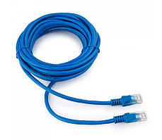 Патч-корд RJ-45 cat.5e 5м Cablexpert PP12-5M/B синій новий