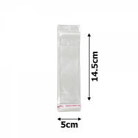 Набор целлофановых упаковочных пакетов 5х14.5см 100шт прозрачный (14400)