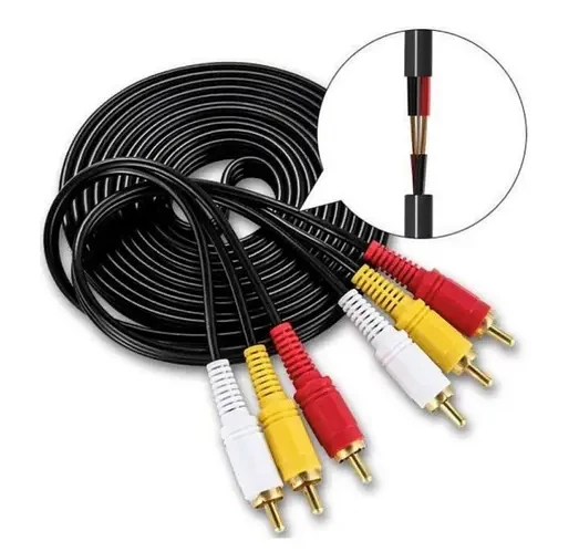 Кабель аудіо-відео 3RCA-3RCA / Шнур 3R-3R 6015 1.2m Good, фото 1