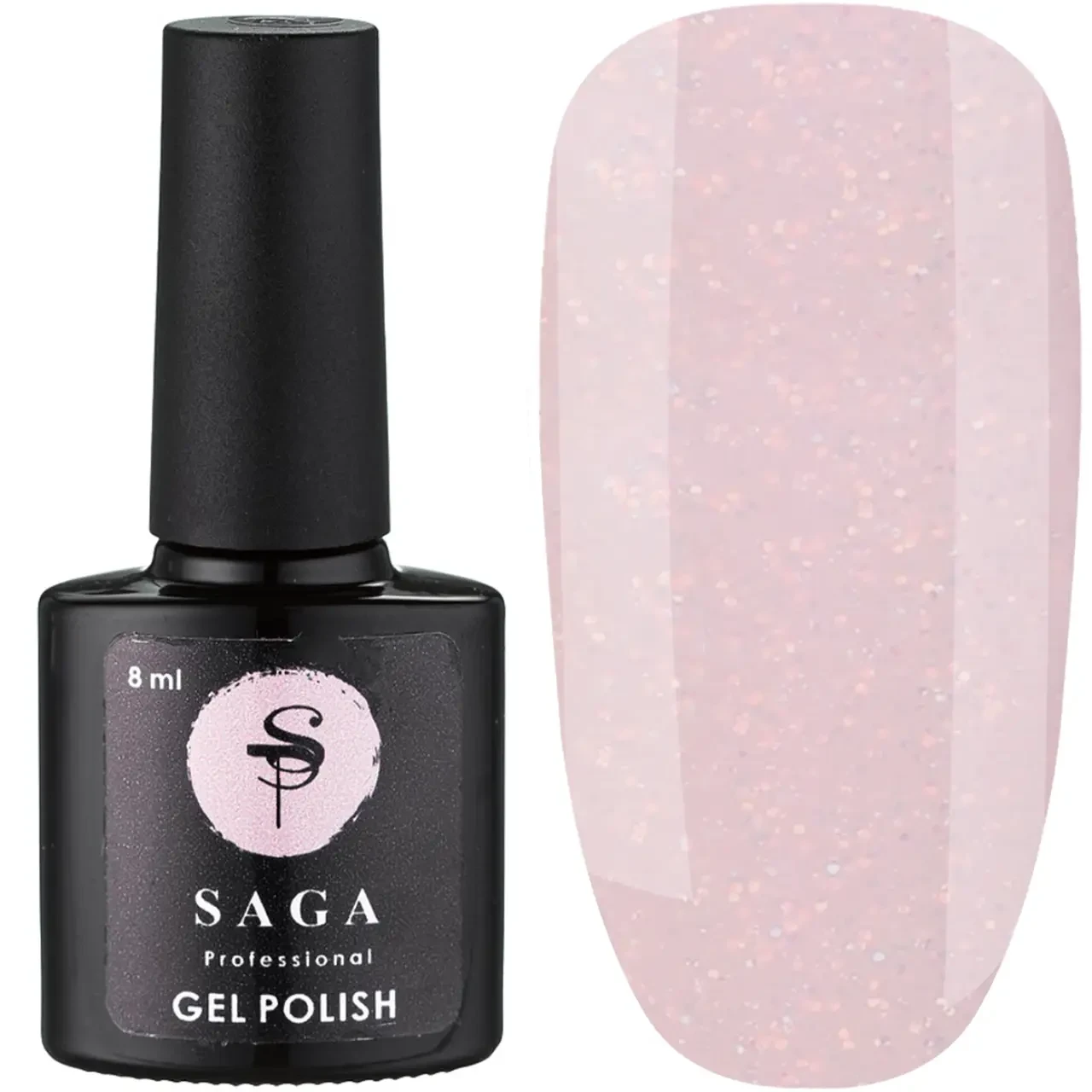 Кольорова база Saga 08 ніжно рожева з циммером, фото 1