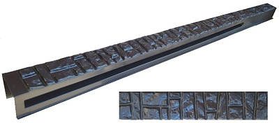 Форма для стовпа розпашна №21 «Ламана цегла» з пазами. Розміри 120х120х2200 мм