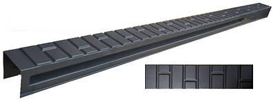 Форма для стовпа розпашна №35 «Цегла гладка» з пазами. Розміри 120х120х2200 мм