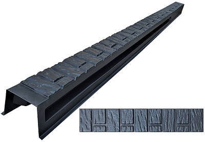 Форма для стовпа розпашна №36 «Стара цегла» з пазами. Розміри 120х120х2850 мм