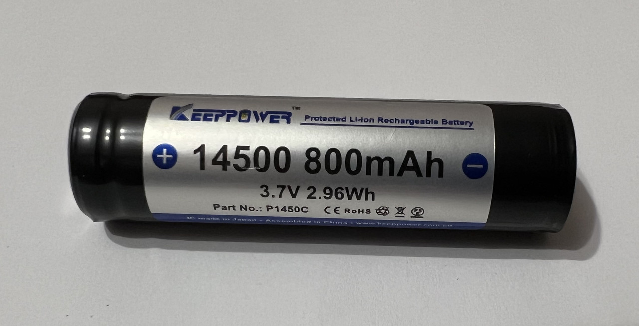 Акумулятор KeepPower 14500 800mAh 3.7V P1450C із захистом