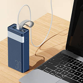 УМБ Power Bank (зовнішній акумулятор) Remax RPP-320 30000 мАг Синій (RPP-320 Blue), фото 4