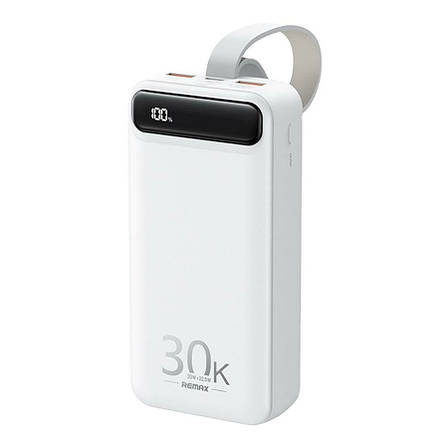 УМБ Power Bank (зовнішній акумулятор) Remax RPP-522 Bole Series 30000 мАг Білий (RPP-522 White), фото 1