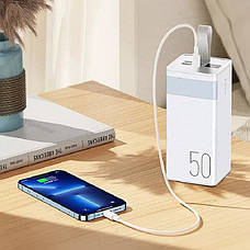УМБ Power Bank (зовнішній акумулятор) Remax RPP-321 50000 мАг Білий (RPP-321 White), фото 3