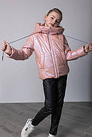 Модная детская демисезонная куртка хамелеон для девочки,140-146-152-158, доставка по Украине
