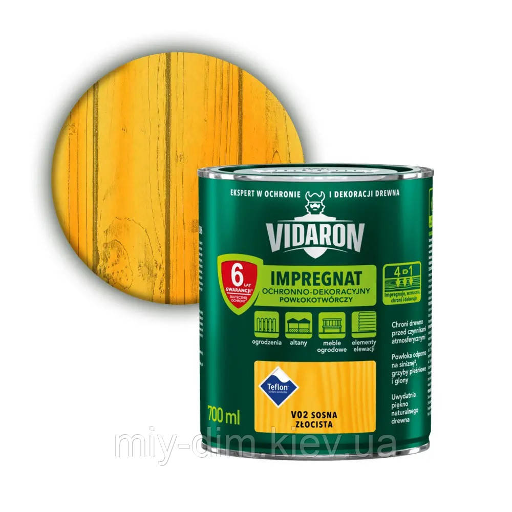 VIDARON impregnat V02 сосна золота 0,7л PL